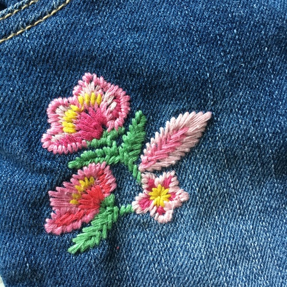 Embroidered Boho Toddler Denim Overalls - Picture 7 of 7